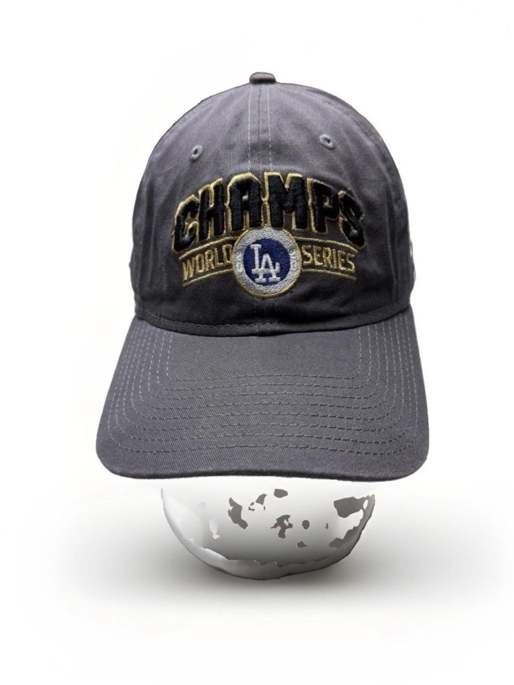 New Era 9TWENTY Los Angeles Dodgers World Series Champs Hat Dark Grey Strapback